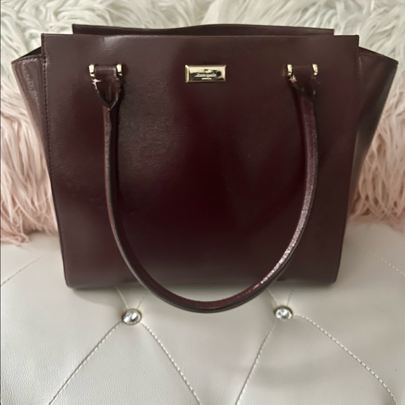 Kate Spade Bristol Drive Patent Leather Large Burgundy Tote - Picture 9 of 15